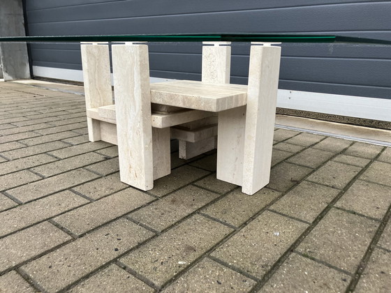 Image 1 of Travertine Coffee table