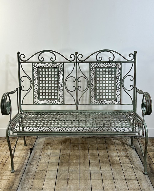 Iron Folding Garden Bench