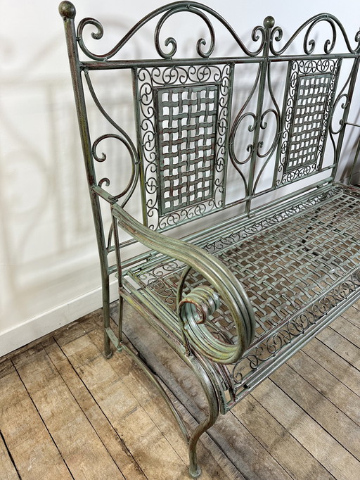 Iron Folding Garden Bench