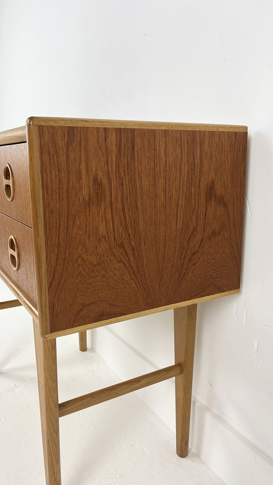 Image 1 of Teak Veneer Chest of Drawers From Sweden