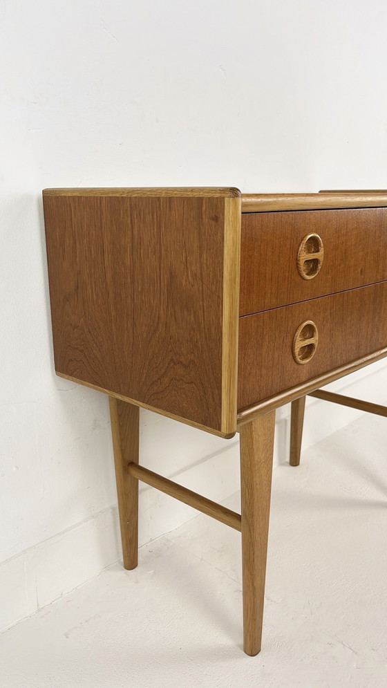 Image 1 of Teak Veneer Chest of Drawers From Sweden