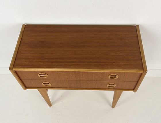 Image 1 of Teak Veneer Chest of Drawers From Sweden