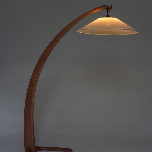 Arc Floor Lamp in Solid Wood