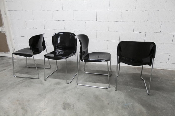 Image 1 of Lot De 29 Chaises Sm400 Design Gerd Lange 1980 Drabert Empillables Avec Charriots Fabrication 2009