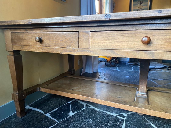 Image 1 of Chestnut Wooden Spanish Conference Table From Circa 1850