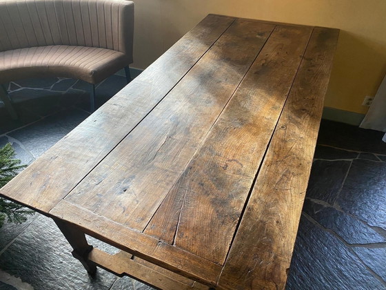 Image 1 of Chestnut Wooden Spanish Conference Table From Circa 1850