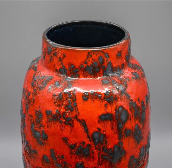 Image 1 of Bodenvase en lave grasse Poterie d'Allemagne de l'Ouest Design Mid Century Scheurich 553-38+20 CM