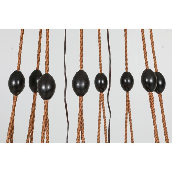 Image 1 of Lampadario vintage in legno e piombo in stile art déco, Paesi Bassi, 1920