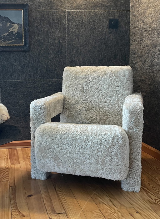 Cassina Armchairs Utrecht in sheepskin