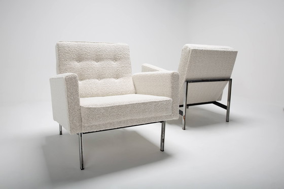 Image 1 of 2x Florence Knoll Model 55 Parallel Bar armchairs