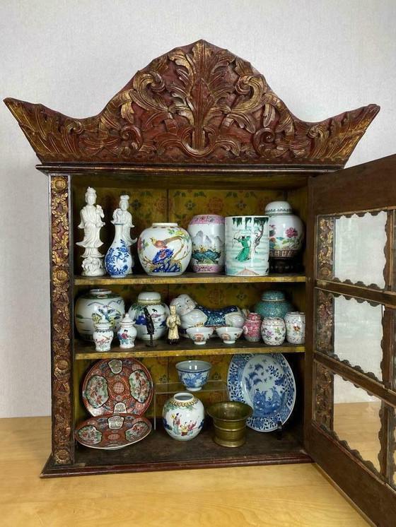 Image 1 of Antique Chinese / Indian display cabinet