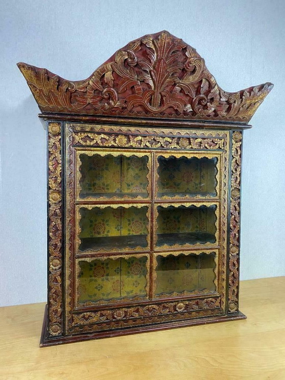 Image 1 of Antique Chinese / Indian display cabinet