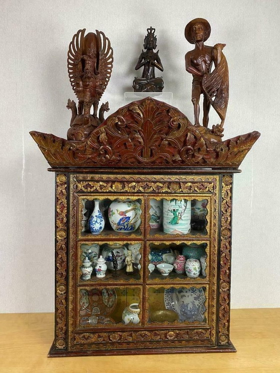 Image 1 of Antique Chinese / Indian display cabinet