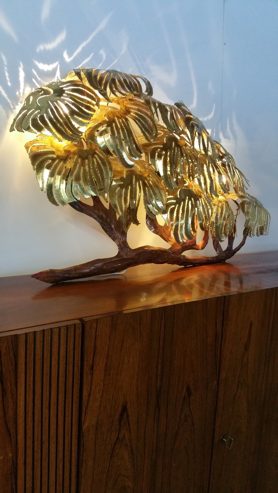 Image 1 of Scultura da parete brutalista con palma di Daniel D'haeseleer