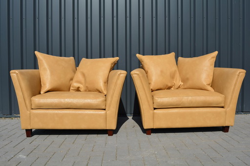 2x modern design armchairs