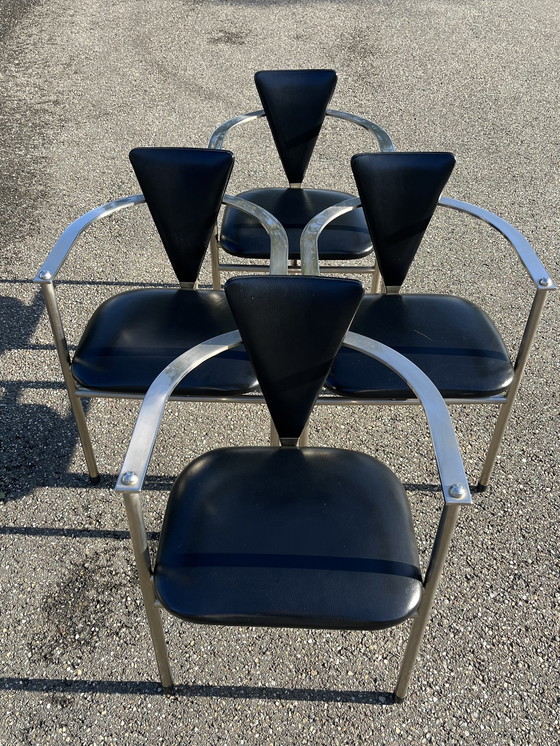 Image 1 of 4x Belgochrom chairs