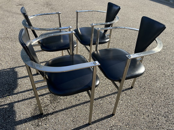 Image 1 of 4x Belgochrom chairs