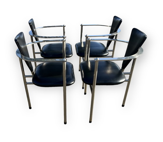 Image 1 of 4x Belgochrom chairs