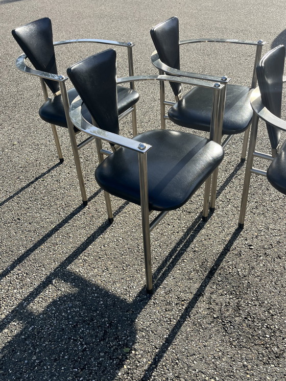 Image 1 of 4x Belgochrom chairs