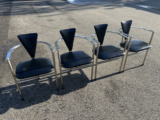 Image 1 of 4x Belgochrom chairs