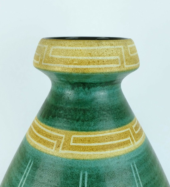 Image 1 of floor vase bay keramik model 680-40 geometric decor 1960s