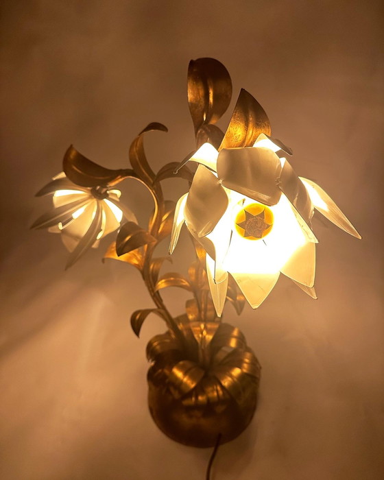 Image 1 of Lampe florale vintage