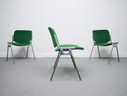 6x Castelli Chairs Green Giancarlo Piretti