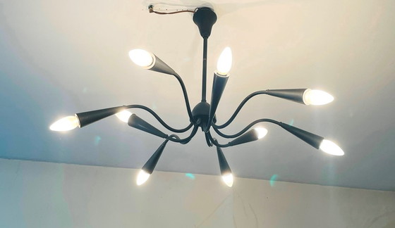 Image 1 of Lampadario vintage a 9 bracci