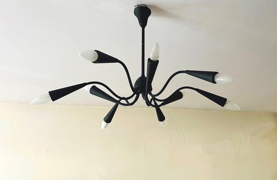 Image 1 of Lampadario vintage a 9 bracci