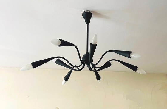 Image 1 of Lampadario vintage a 9 bracci