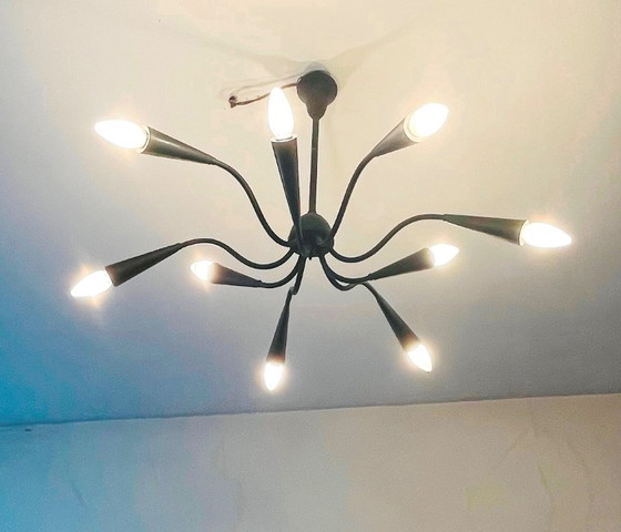 Image 1 of Lampadario vintage a 9 bracci