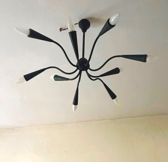 Image 1 of Lampadario vintage a 9 bracci