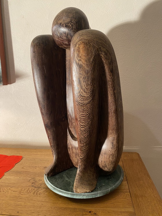 Image 1 of Yoga Sculpture en bois dur