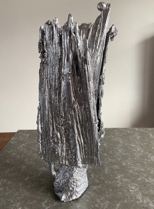 Wijgman - De boom is geveld – beeldhouwkunst, Aluminium, Modern