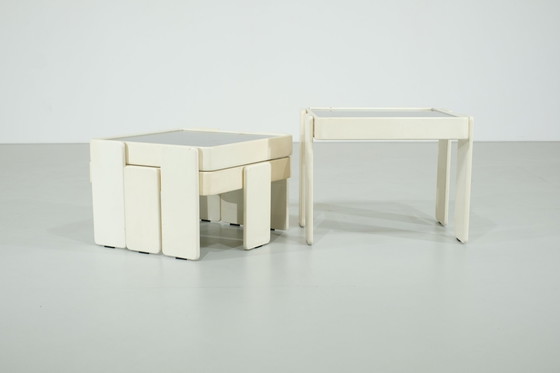 Image 1 of Nesting Tables in the style of Gianfranco Frattini For Cassina - 1970S