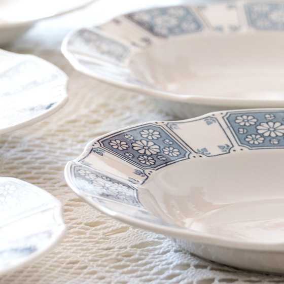 Image 1 of 6 Grandes Assiettes Anciennes Terre De Fer Villeroy & Boch