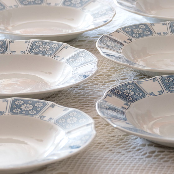 Image 1 of 6 Grandes Assiettes Anciennes Terre De Fer Villeroy & Boch