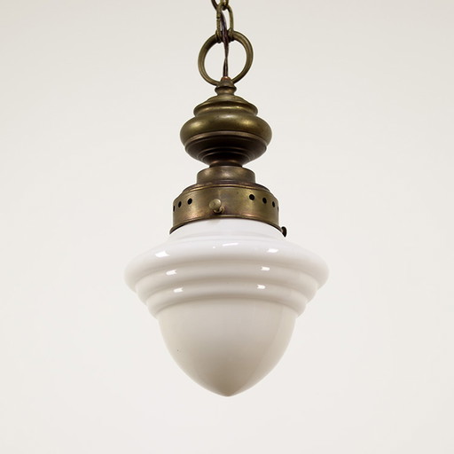 Art Deco Opaline Pendant Lamp