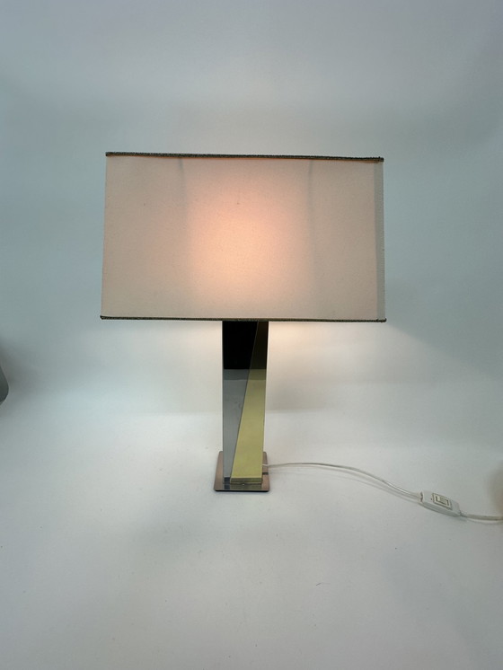 Image 1 of Hollywood regency table lamp gold silver