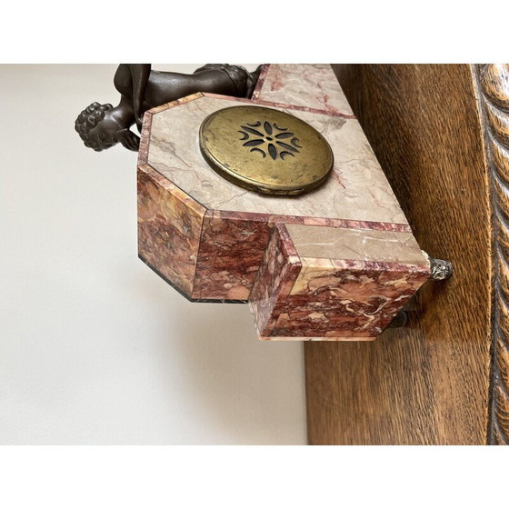 Image 1 of Orologio da camino in marmo vintage Art Déco, Francia