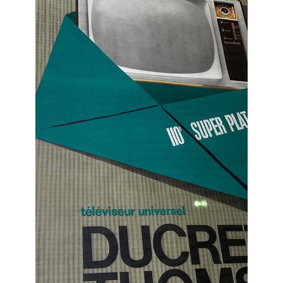 Image 1 of Poster pubblicitario vintage Ducretet Thomson, Francia 1960