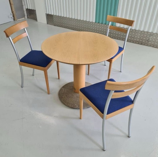 Arco Diabolo Extendable With 3 Arco Chairs