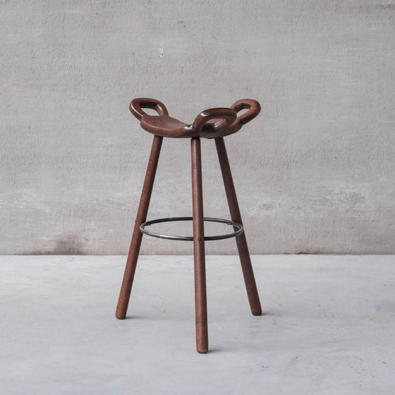 Image 1 of Brutalist mid-century "Marbella" bar stools, Spain 1970s