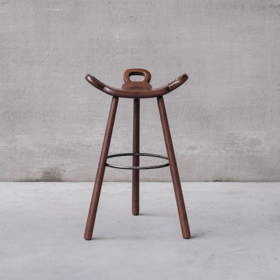 Image 1 of Brutalist mid-century "Marbella" bar stools, Spain 1970s