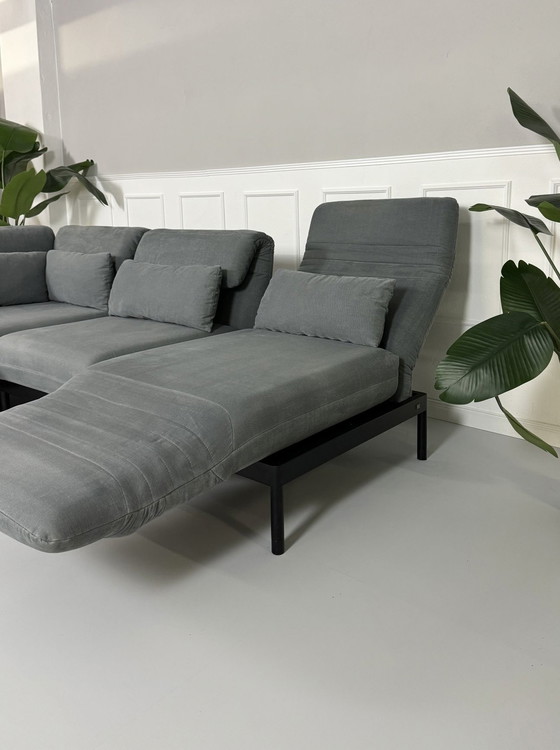 Image 1 of Rolf Benz Plura Fabric Gray Designer Sofa Couch