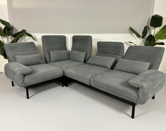 Image 1 of Rolf Benz Plura Fabric Gray Designer Sofa Couch