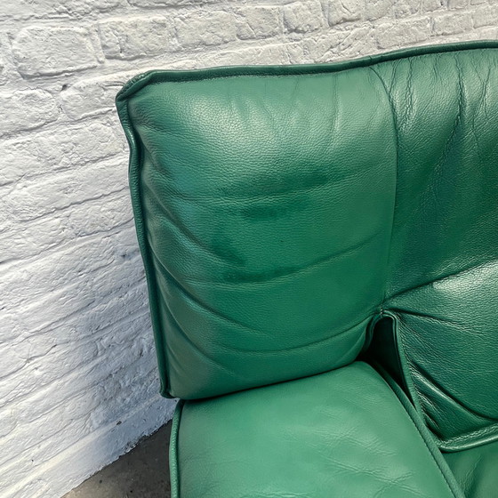 Image 1 of Design armchair leather - Nicoletti Salotti - green/black