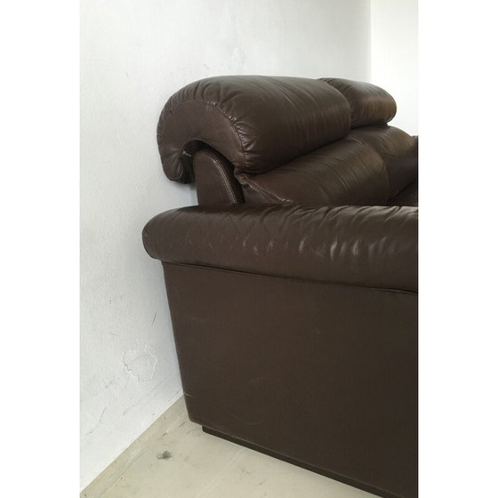 Image 1 of Scandinavian BD Furniture two-seat sofa in leather, Oy BJ DAHLQVIST - 1960s