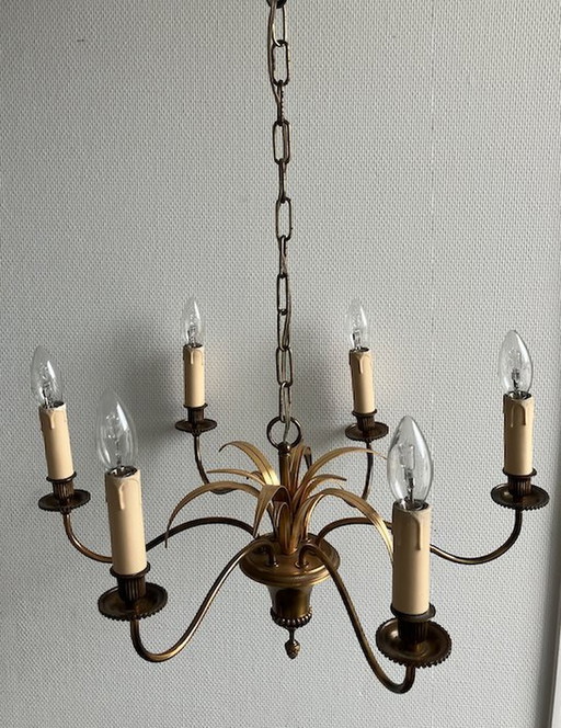 Hollywood Regency Palm Chandelier