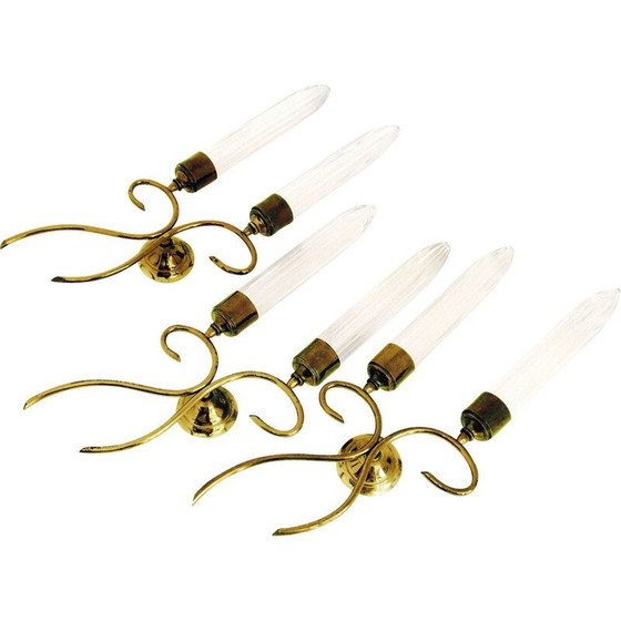 Image 1 of Set di 3 applique vintage di Angelo Lelli per Arredoluce, Italia 1950